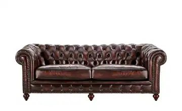 uno Ledersofa im Vintagelook Chesterfield