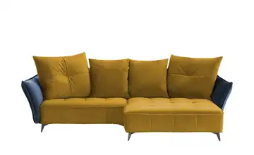 Ecksofa Crease Curry, Blau rechts