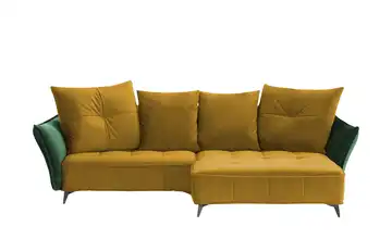 Ecksofa Crease Curry, Moosgrün rechts