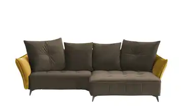 Ecksofa Crease Braun, Curry rechts