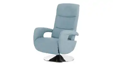 meinSofa Sessel mit Relaxfunktion Franzi-S Ice (Blau-Grau)