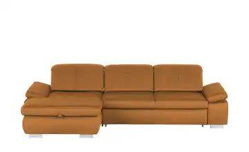 Lounge Collection Ecksofa aus Mikrofaser Kathrin links Siena (Orange-Braun) Erweiterte Funktion