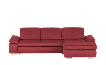 Lounge Collection Ecksofa aus Mikrofaser Kathrin rechts Rot Erweiterte Funktion