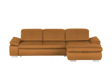 Lounge Collection Ecksofa aus Mikrofaser Kathrin rechts Siena (Orange-Braun) Erweiterte Funktion