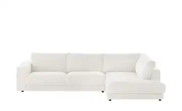 Jette Home Ecksofa Cord Sila Schneeweiß rechts