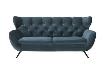 pop Sofa Caldara Schwarz, Schwarz 2,5 Blue Grey (Blau-Grau)