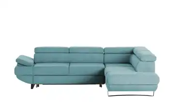 switch Ecksofa aus Mikrofaser Gio Hellblau rechts Erweiterte Funktion