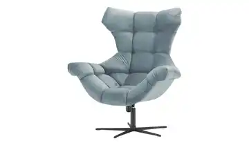 switch Sessel aus Samt Sensi Eisblau