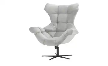 switch Sessel aus Samt Sensi Silbergrau