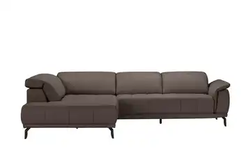 Ecksofa Palermo Dunkelbraun links