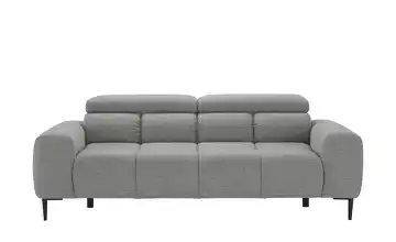 switch Sofa 3-sitzig aus Flachgewebe Plaza Silber-Weiß (Grau-Weiß)