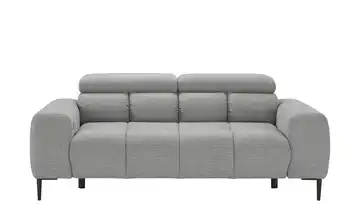 switch Sofa 2-sitzig mit Kopfteilverstellung Plaza Silber-Weiß (Grau-Weiß) Erweiterte Funktion