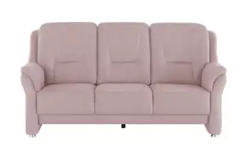 Sofa 3-sitzig aus Mikrofaser Wilma Rosé Sitztiefenverstellung elektrisch