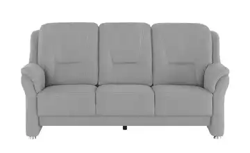 Sofa 3-sitzig aus Mikrofaser Wilma Grau Sitztiefenverstellung elektrisch