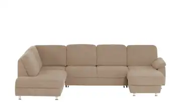 meinSofa Wohnlandschaft Oliver links Braun ohne