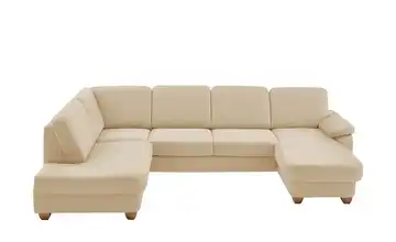 meinSofa Wohnlandschaft  aus Kunstleder Oliver Beige links Erweiterte Funktion