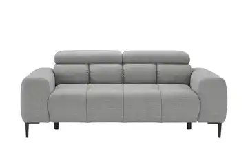 switch Sofa 2-sitzig mit Kopfteilverstellung Plaza Silber-Weiß (Grau-Weiß) Grundfunktion