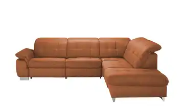 Lounge Collection Ecksofa Inka Terracotta (Braun-Orange) rechts Erweiterte Funktion