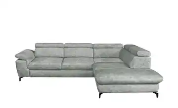 switch Ecksofa Alegra rechts Grundfunktion Silbergrau