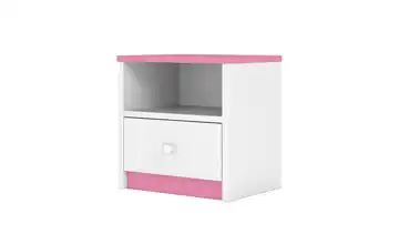 Nachtkommode Babydream Weiß, Pink