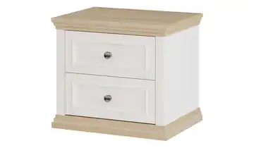 Nachtkommode Countryside Weiß, Eiche (Nachbildung)