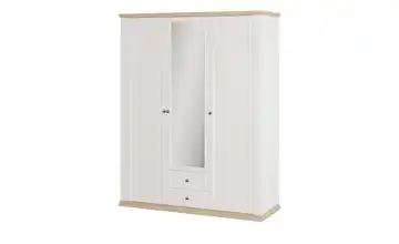 Drehtürenschrank mit Spiegel Countryside 169,2 cm Weiß, Eiche (Nachbildung)