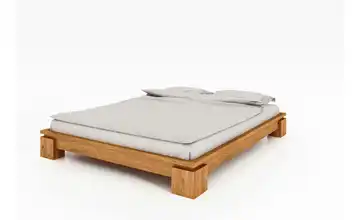 Massivholzbett ohne Kopfteil Theo 208 cm 208 cm 200x200 cm Wildeiche