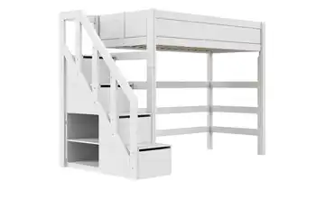 Lifetime Hochbett mit Treppe Original Weiß
