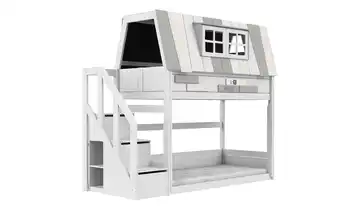 Lifetime Niedriges Abenteuerbett mit Treppe My Hangout Wei�ß