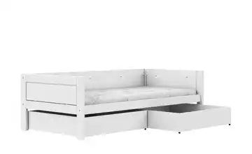 Lifetime Einzelbett mit Doppelbettkasten Basis Weiß Einzelbett inkl. Doppelbettkasten