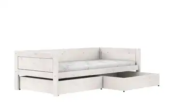 Lifetime Einzelbett mit Doppelbettkasten Basis Waschweiß Einzelbett inkl. Doppelbettkasten