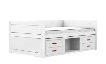 Lifetime Kojenbett mit Regal 120cm Basis Weiß Schubkästen & Fach