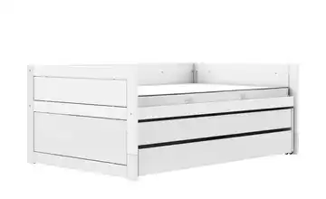 Lifetime Kojenbett mit Gästebett und Stauraum 120cm Basis Weiß Inkl. Gästebett