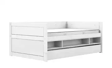 Lifetime Kojenbett mit Stauraum und Bettkasten 120cm Basis Weiß Stauraum & Bettkasten