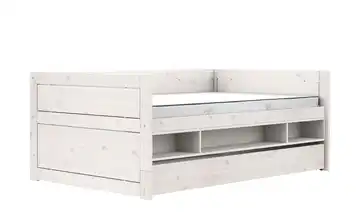 Lifetime Kojenbett mit Stauraum und Bettkasten 120cm Basis Waschweiß Stauraum & Bettkasten