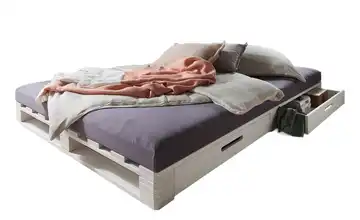  Palettenbett, weiß, 90x200  