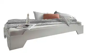 Stapelbett aus Massivholz Denver Buche, Weiß