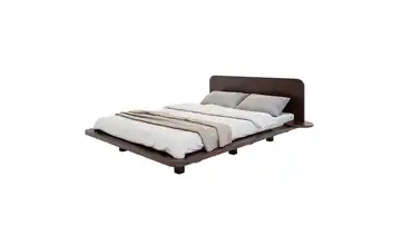 Massivholzbett wengefarben Japandic 160x200 cm Wenge (Nachbildung)