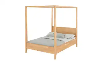 Himmelbett aus Massivholz Canopy 140x200 cm Buche