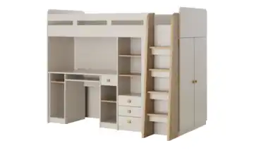 Hochbett mit Kleiderschrank und Schreibtisch Lavora