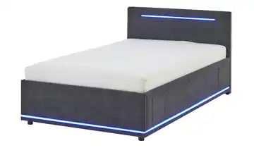 Polsterbett Circle Ohne Lattenrahmen & Bettkasten 120 cm Graphit