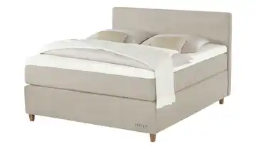 Jette Home Boxspringbett Jette Flex Beige 140 cm H4 Viscoschaumkern