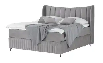 Kings and Queens Boxspringbett Uldur Hellgrau 160 cm H2 & H4