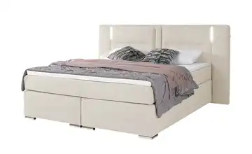 uno Boxspringbett Aston Beige 140 cm H3 Webstoff fein