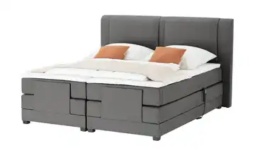 uno Motor-Boxspringbett Rimini Anthrazit Webstoff fein 140 cm H2