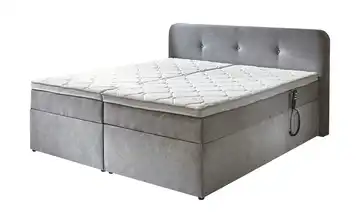 Boxbett elektrisch mit Stauraum Rutland Hellgrau 180 cm