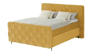 Wohnwert Boxspringbett Tefla Senfgelb 180 cm H3