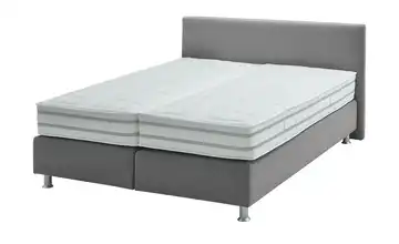 vanDoorn Boxspringbett Wendematratze Flexline 2.0 Silbergrau 160 cm Kopfteilhöhe 105 cm H2 & H3, H4 & H5