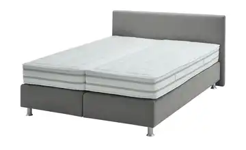 vanDoorn Boxspringbett Wendematratze Flexline 2.0 Silbergrau 160 cm Kopfteilhöhe 80 cm H2 & H3