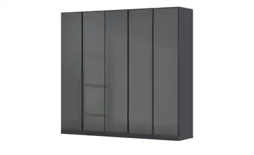 Drehtürenschrank Monostar Standardausstattung Front glänzend Hellgrau 5 Stück